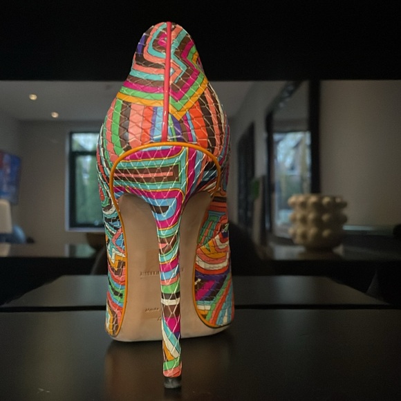 Ladies' leather Emilio Pucci pumps, multi-cllour, soft leather - Picture 7 of 7